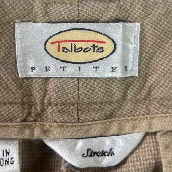 Talbots Petites Cropped Pants Womens 4P Beige Stretch - Picture 6 of 8